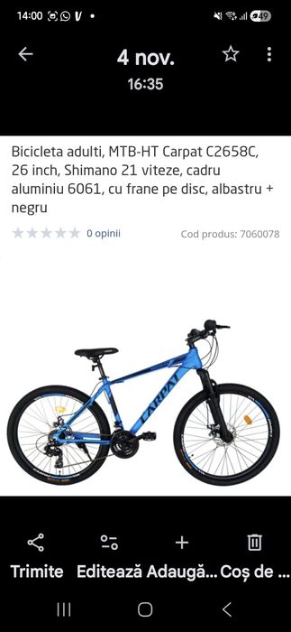 De vânzare  Bicicleta " CARPAT" SHIMANO