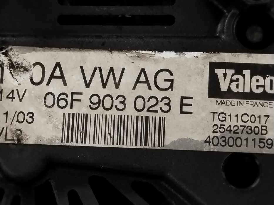 Alternator Volkswagen Caddy 3 (2004-2010) 1.9 Motorina 2008