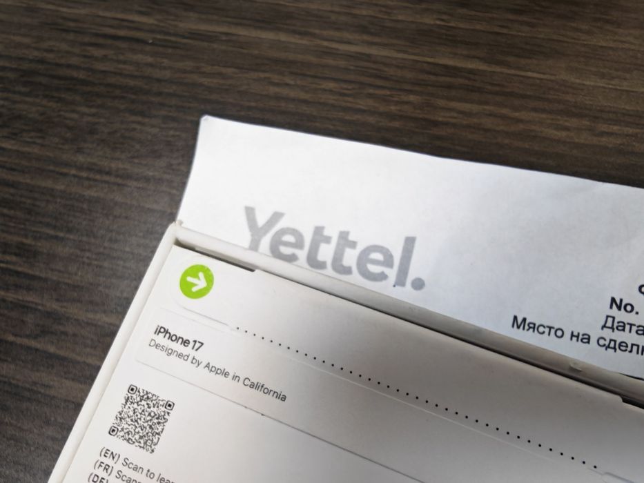 ***ЗАПЕЧАТАН 256GB iPhone 17 Гаранция Yettel 2029г. Black | черен