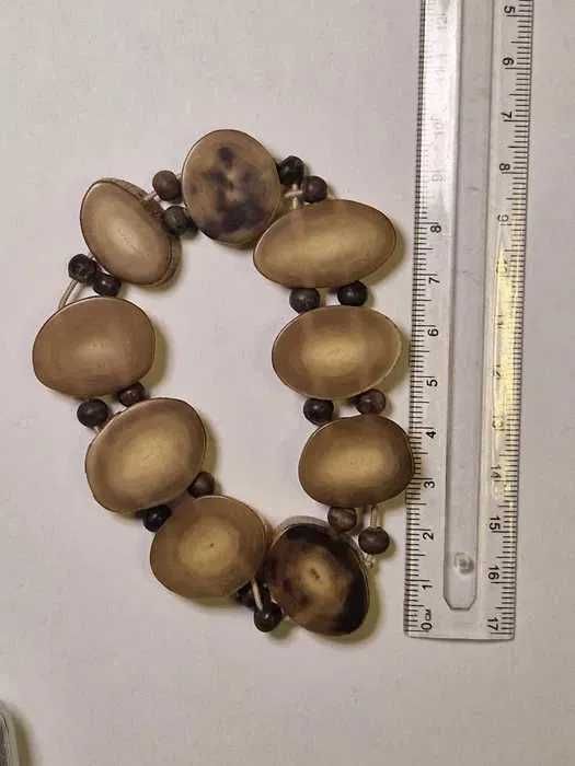 Brățară masivă stil etnic/boho, din os