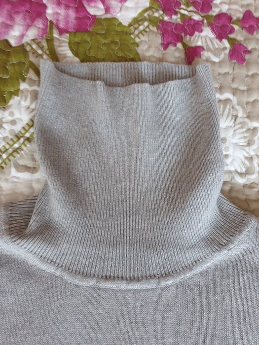 Pulover maleta gri matase naturala casmir