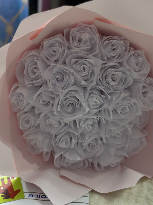 Букет розы из атлосной ленты