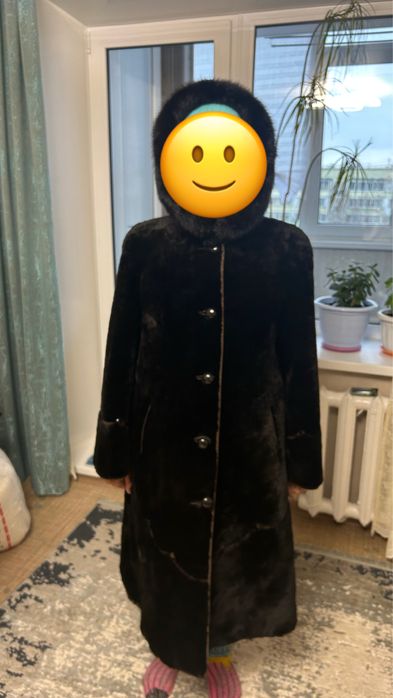 Мутоновая шуба б/у