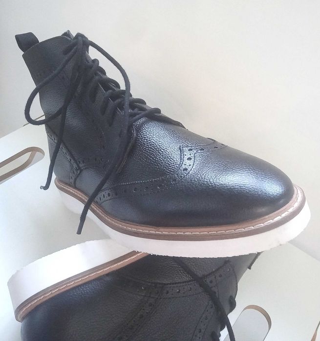 Ghete lace-up 44 44.5 premium ASOS NOI piele naturala moale