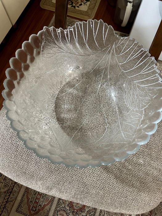 Салатница большая диаметр 30см. Стекло ручная работа