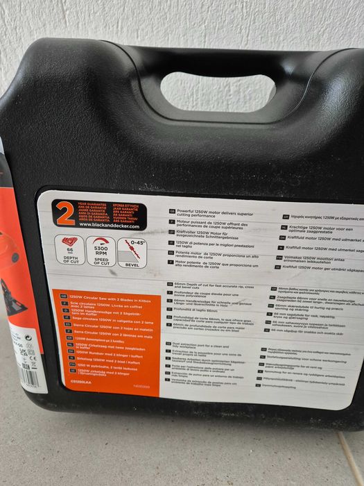 Black & Decker Електрически циркуляр CS1250LKA-QS с диск Bosch