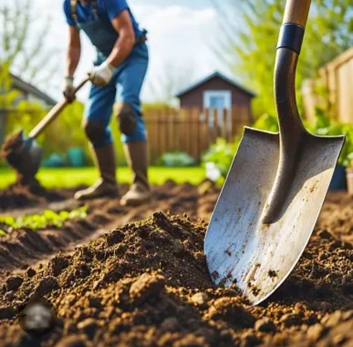 Копка траншеи септик