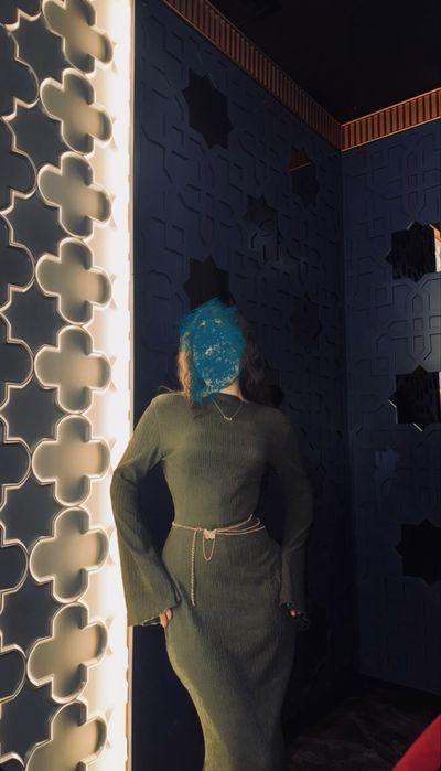 зеленное платье, длинный