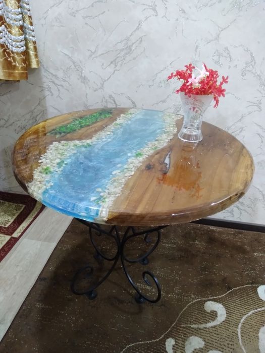 Epoksi stol, (River Table)