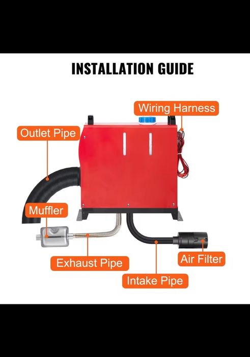 Сухи дизелови печки 12/24 V. 8 kw.