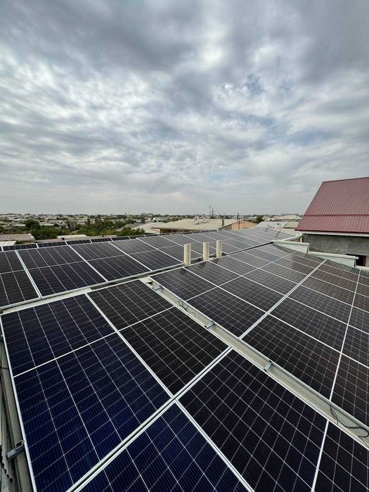 Установка солнечных панелей\ Quyosh panel o’rnatish