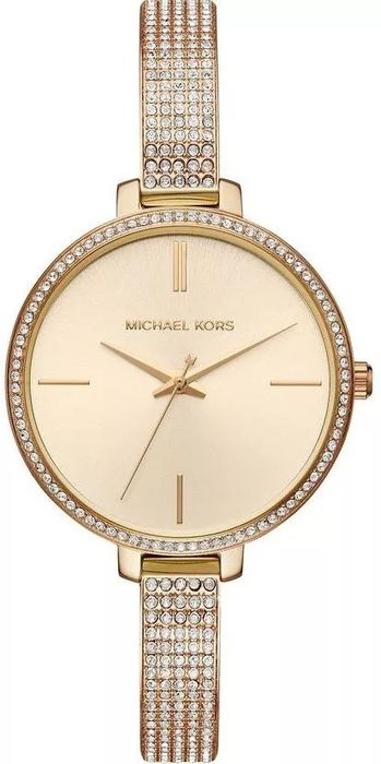 Оригинален часовник Michael Kors с цирконии, цвят злато