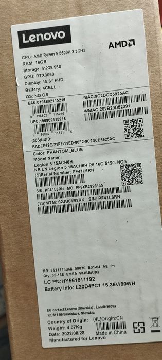 Lenovo legion 5  yangi