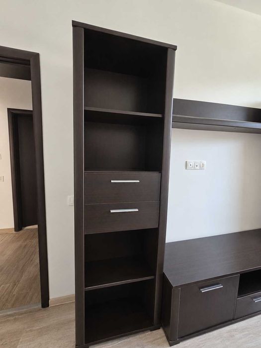 Mobilă living Mobexpert – corpuri multiple, maro închis