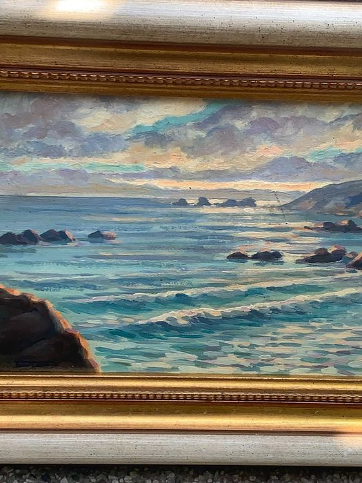 стара картина морски пейзаж