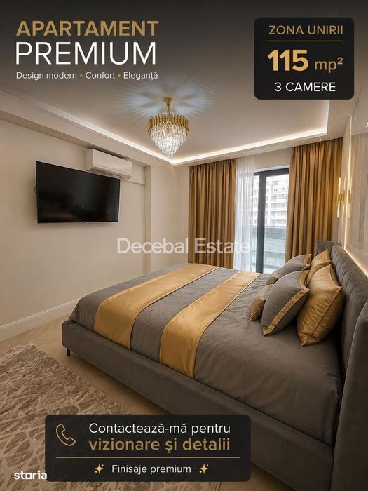 Apartament premium cu 3 camere | 115 mp | Zona Unirii