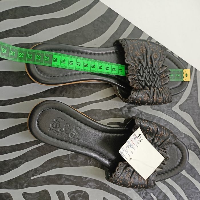 Дамски чехли естествена кожа с етикет