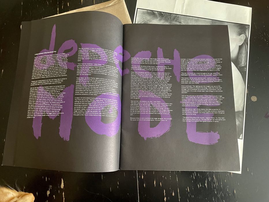 Тур програма depeche mode от devotional tour+ плакат от плоча