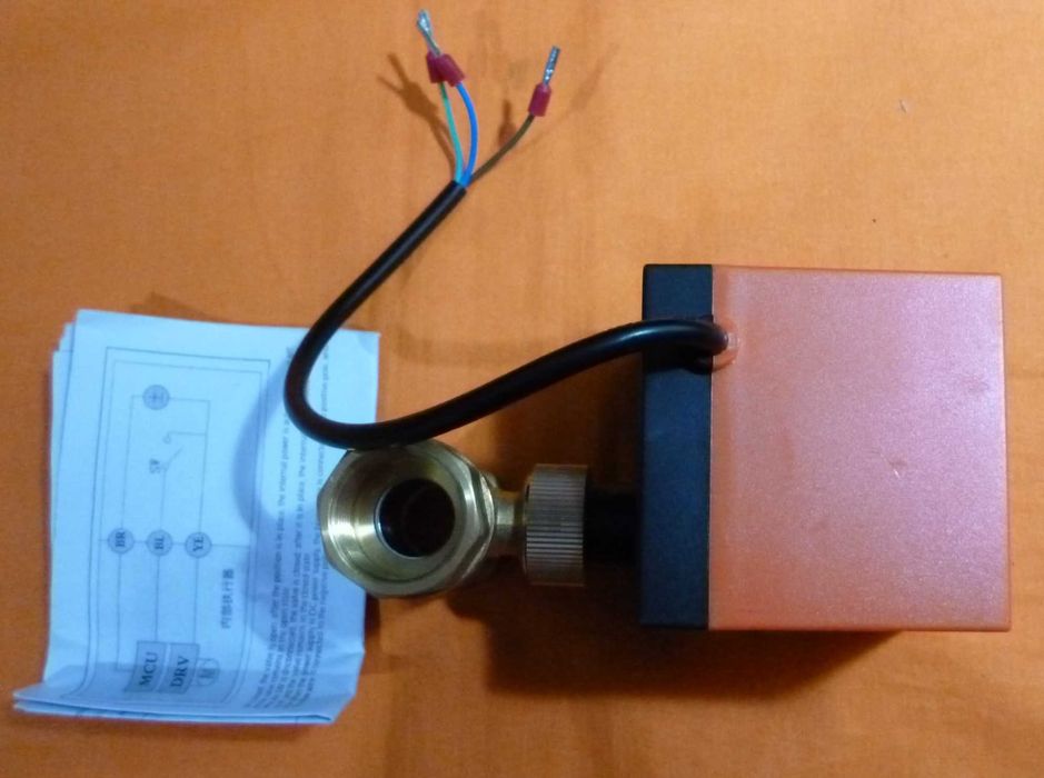 Robinet motorizat 3/4" actuator servomotor vana 230V apa rece calda