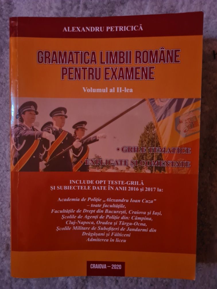 Cook border Explanation Carte grile gramatica limbii romane pentru admitere poliție/jandarmi  Suceava • OLX.ro