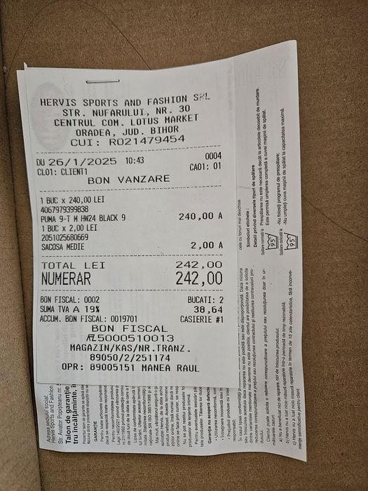 Adidași Puma 9-T marime43