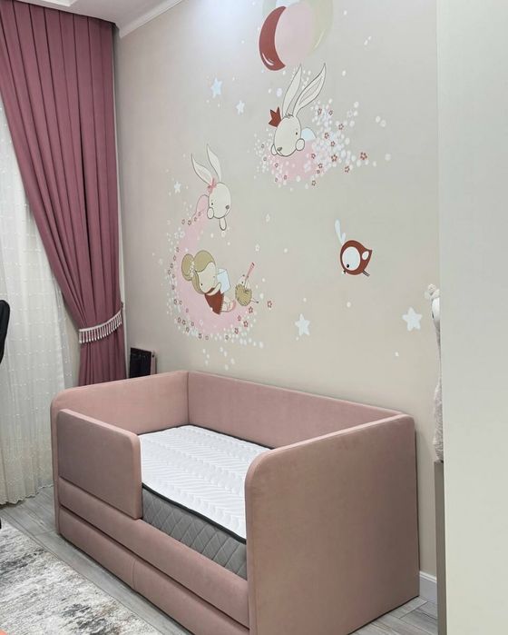 Подростковая кровать с мягкими бортиками