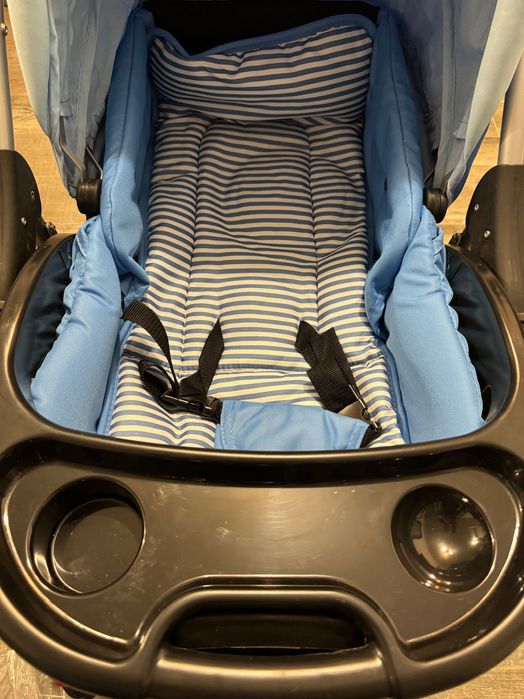 Cărucior 2 în 1 bebeluși Baby Care albastru