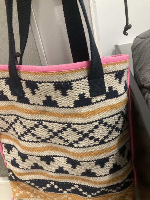 Грънч чанта от дебел плат с подплата