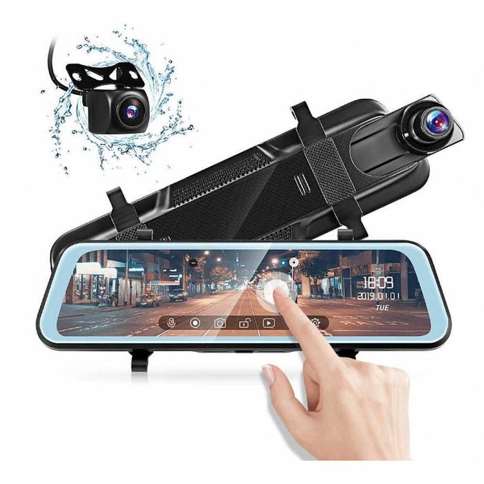 Нов COBRA 9.66inch Видеорегистратор FULL TOUCH SCREEN с 2 камери, HD