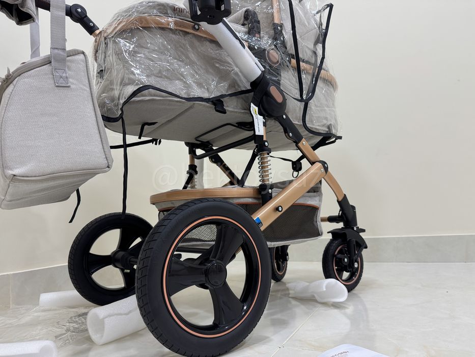 Коляска 3в1 Ining Baby K023 PRO | Люлька + Прогулочный блок | 0–3 лет