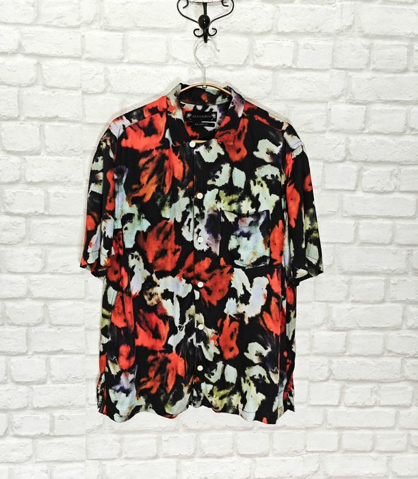 ALL SAINTS Relaxed fit Мъжка риза с къс ръкав размер L