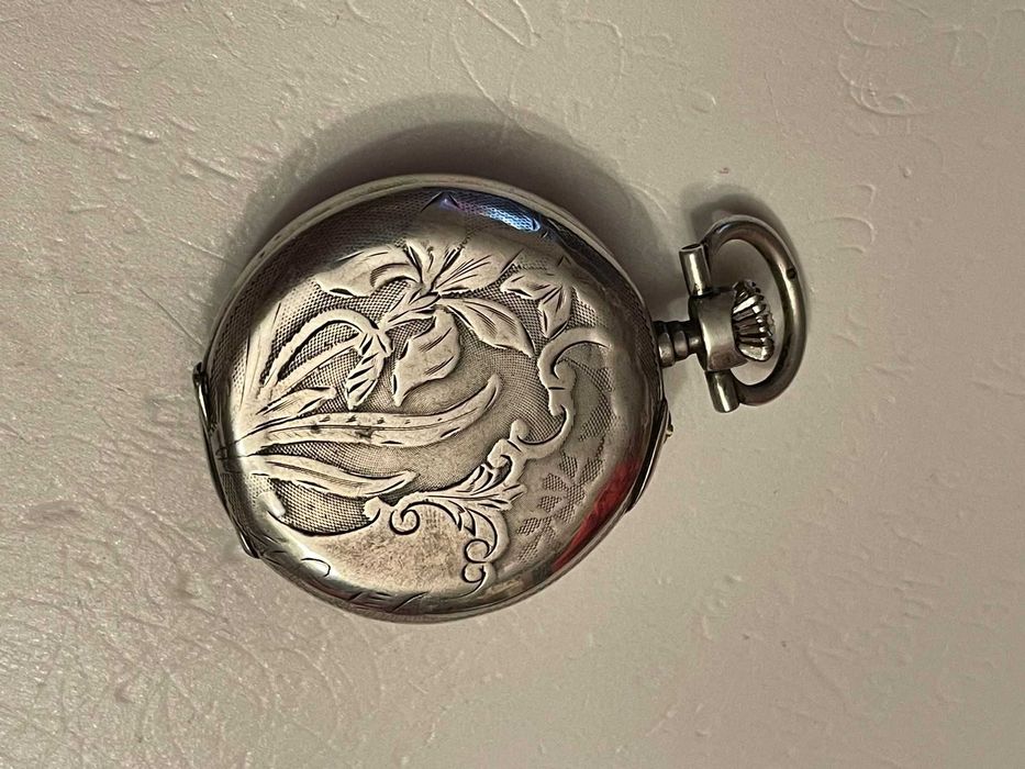 CEAS DE BUZUNAR ARGINT - Art Nouveau - RAR - De Colectie - Vintage !