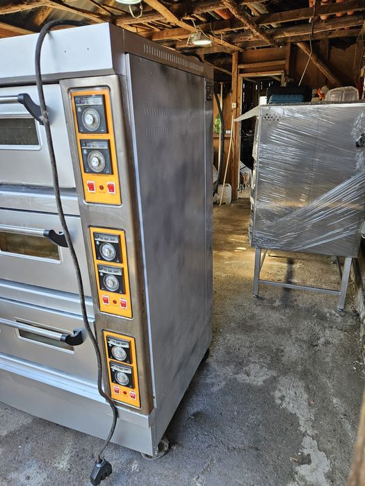 Фурна Печка за Закуски Пици Хляб Трифазна 3 Нива 6бр. Тави 60/40см.