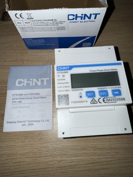 CHINT DTSU666 Contor Energie Trifazat Smart Meter Modbus RS485 3x230/400V 80A MID Open Box Sistem Fotovoltaic