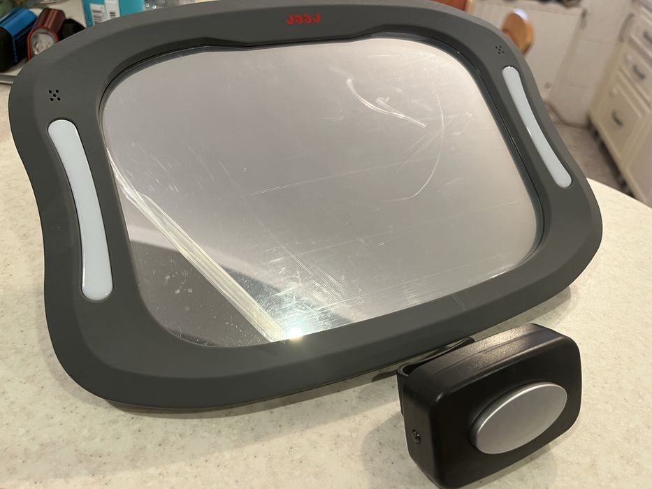 Oglinda REER de siguranta auto cu led pentru monitorizare bebelusi