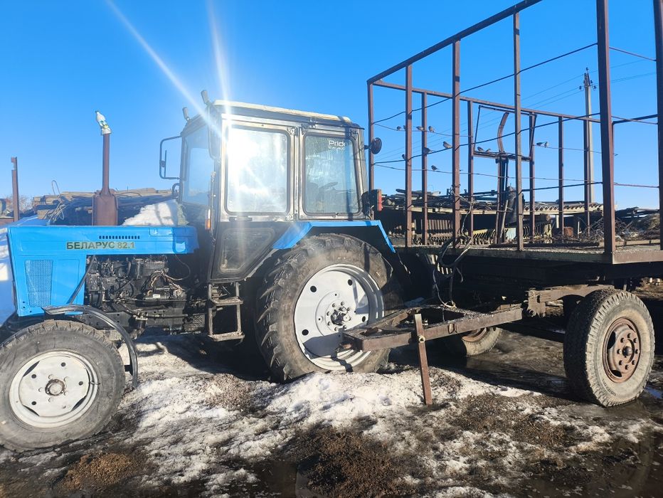 Мтз 80 2002 г.в с телегой