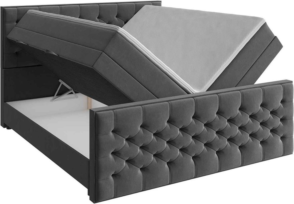 Pat boxspring 200x200 cu saltele incluse
