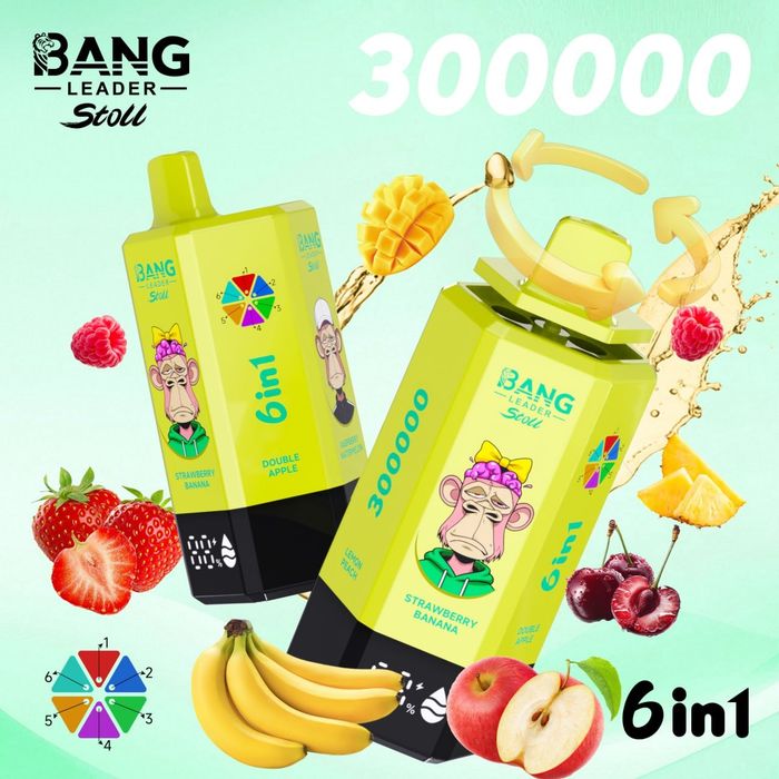 Vape 6 in 1 Sigilat | Până la 300000 Pufuri | 6 Arome | USB-C + LED