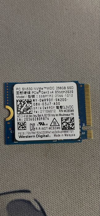 Ssd WD sn530 на 256gb