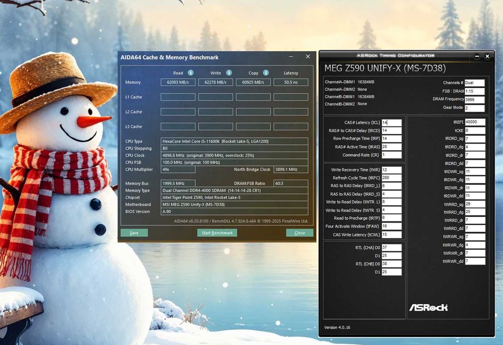 32GB DDR4 3600MT/s C16, G.Skill, B-Die.