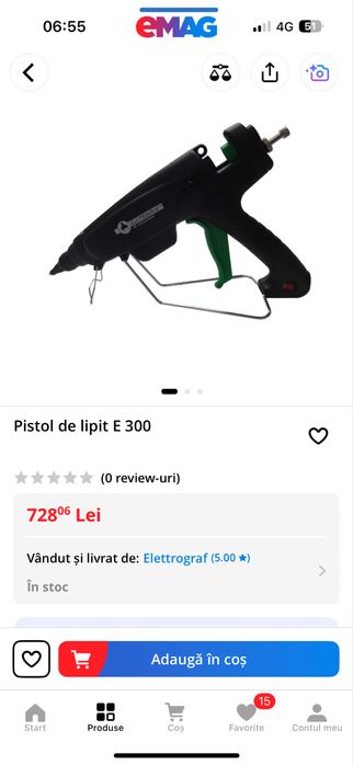 Pistol profesional cu batoane de silicon