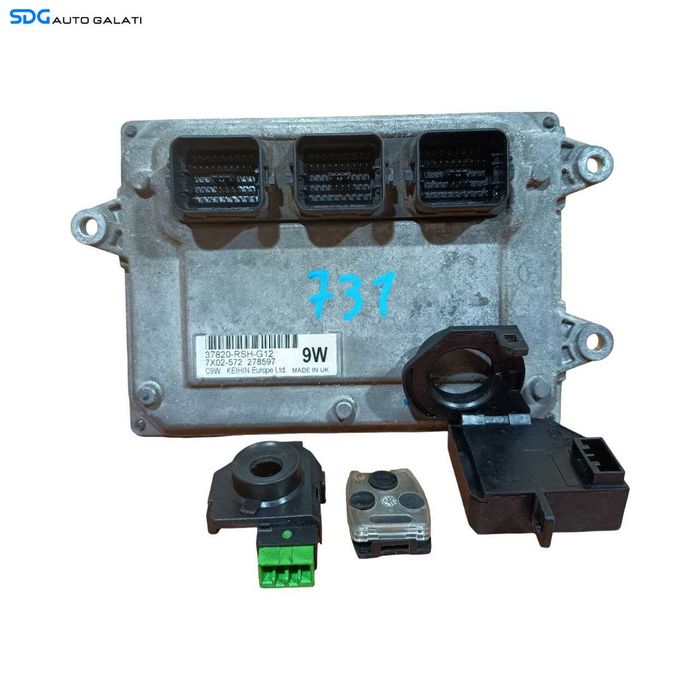 Kit Pornire ECU Calculator Motor Chei Cheie CIP Imobilizator Honda Civic 1.4 Benzina 2006 - 2011 Cod 37820-RSH-G12 39730-SMG-G010-M1 [LS0351] [LS0352]