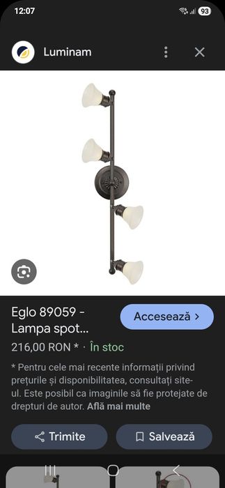 Corp iluminat, aplica, plafoniera