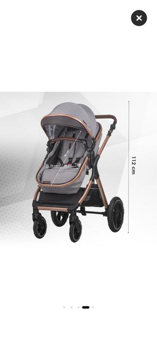 Carucior pentru copii Coccolle  , Reversibil, Cadru din aluminiu, Pliere compacta, Maner ajustabil, Spatar reglabil