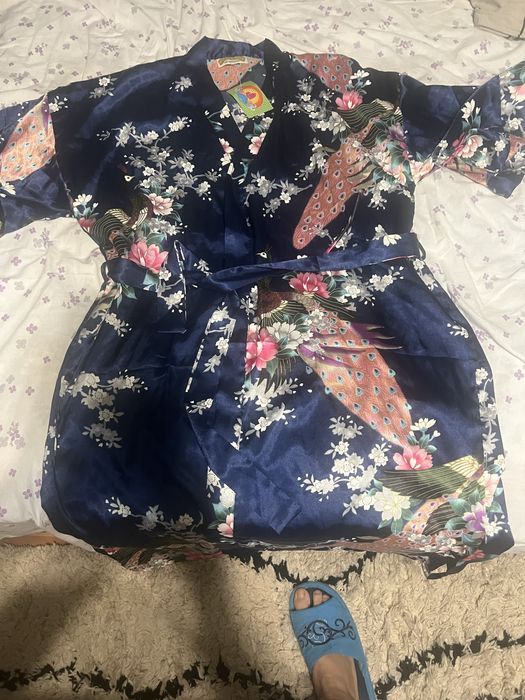 халат шелковый женский