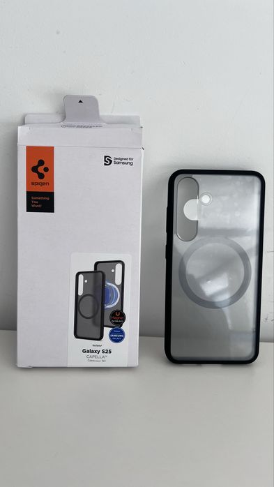 Husa protectie Samsung Clear Magnet Case - Galaxy S25 - black