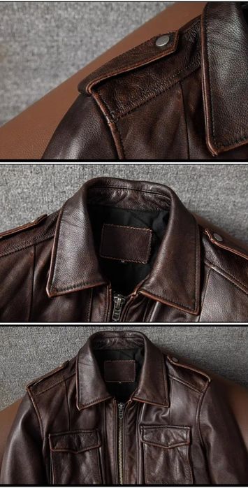 Кожаная мужская  куртка