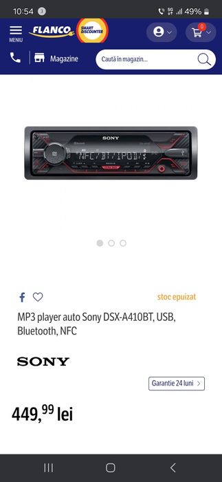 Casetofon bluetooth sony