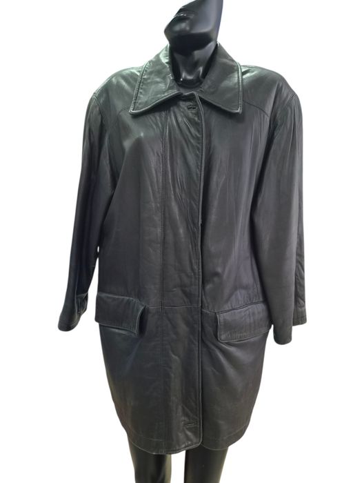 Дамско дълго кожено яке / шлифер от агнешка напа Classic Leather by TCM
