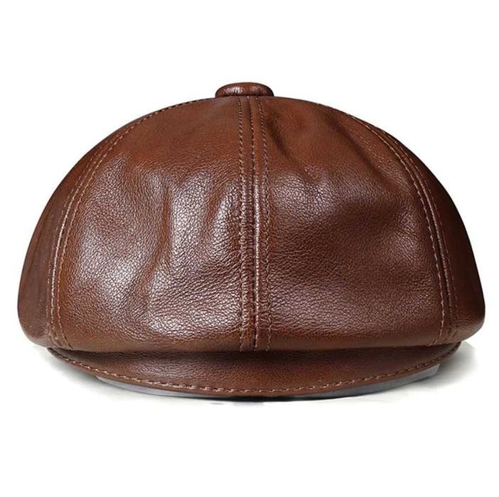 Кепка мужская "восьмиклинка-хулиганка", из натуральной кожи раз.57по62